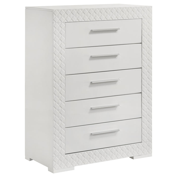 Ives 4 & 5 Piece Bedroom Set E.king & Queen White & Grey - Casa Morelos / Coahuila Furniture (Oklahoma City, OK)