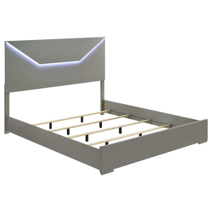 Ives 4 & 5 Piece Bedroom Set E.king & Queen White & Grey - Casa Morelos / Coahuila Furniture (Oklahoma City, OK)