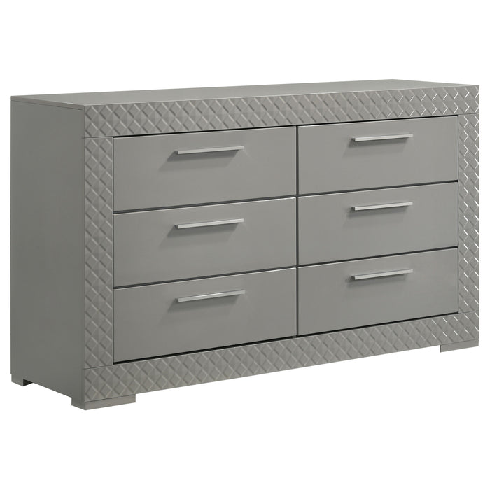 Ives 4 & 5 Piece Bedroom Set E.king & Queen White & Grey - Casa Morelos / Coahuila Furniture (Oklahoma City, OK)