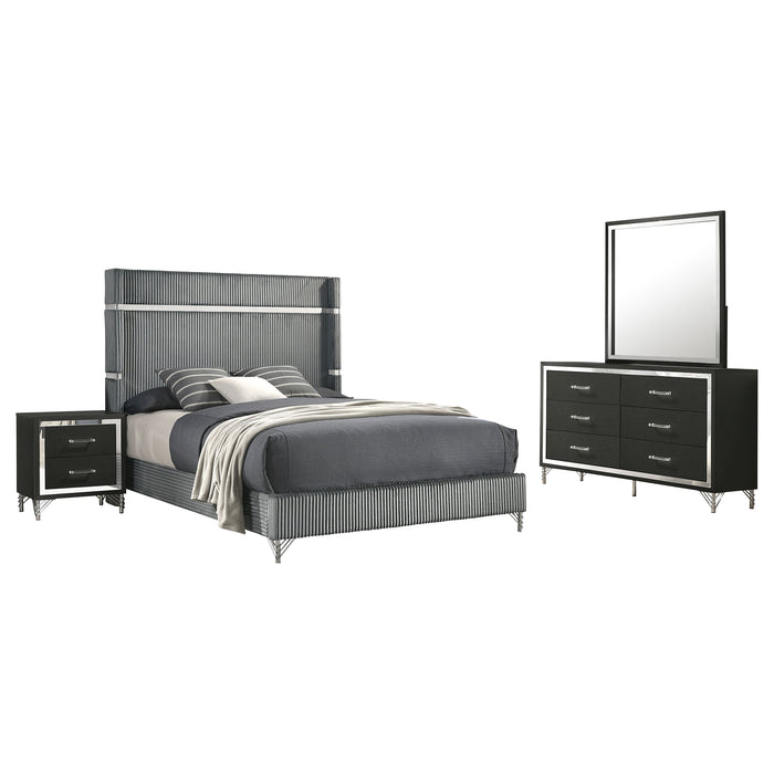 Lucia 4 & 5 Piece Bedroom Set King & Queen Beige & Grey - Casa Morelos / Coahuila Furniture (Oklahoma City, OK)