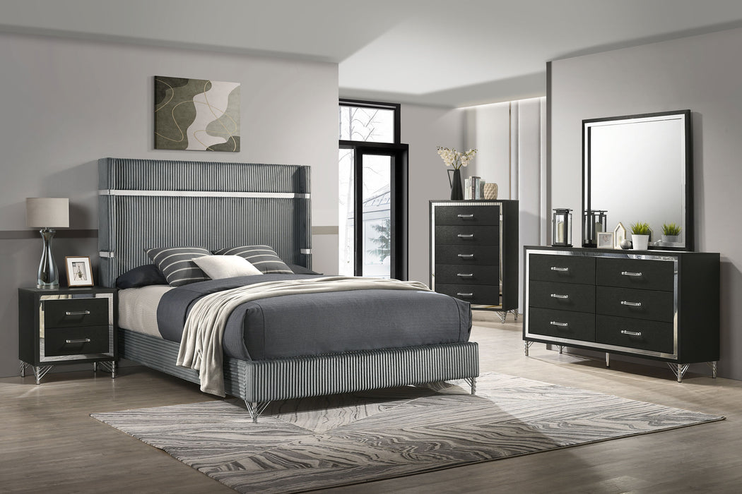 Lucia 4 & 5 Piece Bedroom Set King & Queen Beige & Grey - Casa Morelos / Coahuila Furniture (Oklahoma City, OK)