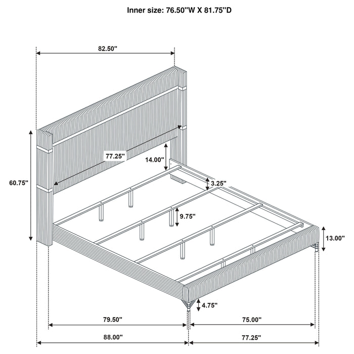 Lucia Eastern King & Queen Bed Beige & Grey - Casa Morelos / Coahuila Furniture (Oklahoma City, OK)