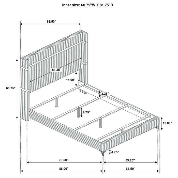 Lucia Eastern King & Queen Bed Beige & Grey - Casa Morelos / Coahuila Furniture (Oklahoma City, OK)