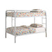 Morgan Twin Over Twin Bunk Bed Black & White - Casa Morelos / Coahuila Furniture (Oklahoma City, OK)