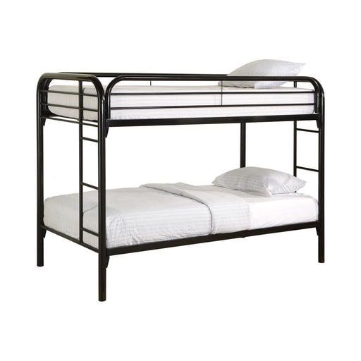 Morgan Twin Over Twin Bunk Bed Black & White - Casa Morelos / Coahuila Furniture (Oklahoma City, OK)