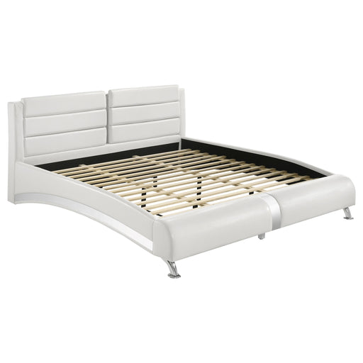 Jeremaine California King, E.King, & Queen Upholstered Bed White - Casa Morelos / Coahuila Furniture (Oklahoma City, OK)