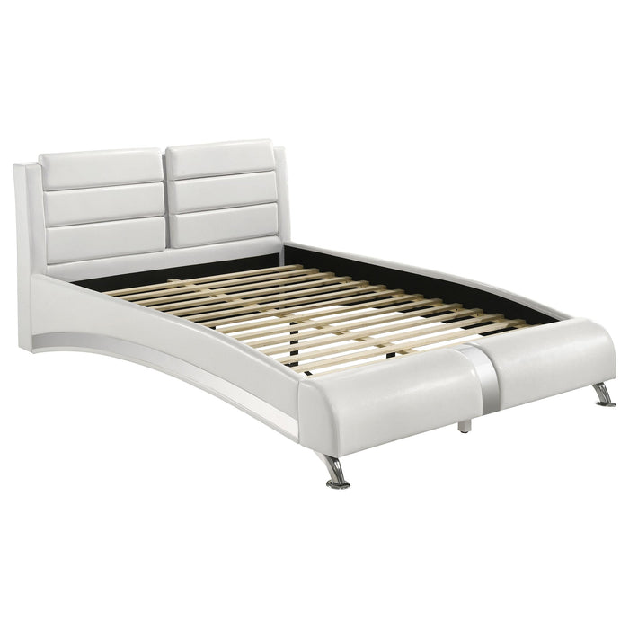 Jeremaine California King, E.King, & Queen Upholstered Bed White - Casa Morelos / Coahuila Furniture (Oklahoma City, OK)