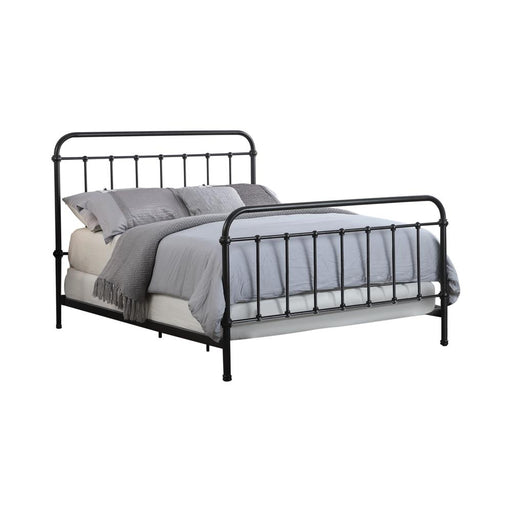 Livingston California King, E.King, & Queen Panel Metal Bed Dark Bronze - Casa Morelos / Coahuila Furniture (Oklahoma City, OK)