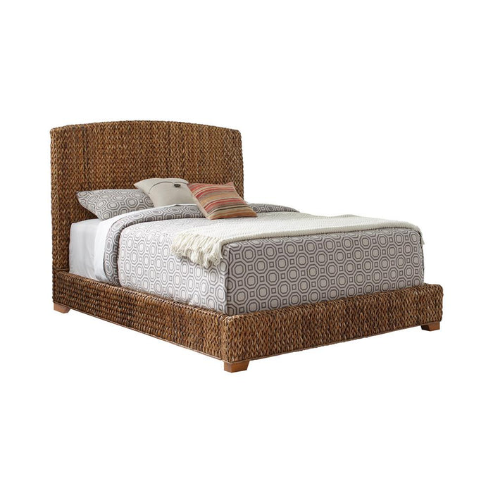 Laughton Hand-Woven Banana Leaf California King, E.King, & Queen Bed Amber - Casa Morelos / Coahuila Furniture (Oklahoma City, OK)