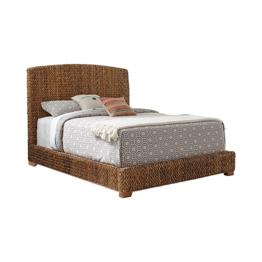 Laughton Hand-Woven Banana Leaf California King, E.King, & Queen Bed Amber - Casa Morelos / Coahuila Furniture (Oklahoma City, OK)