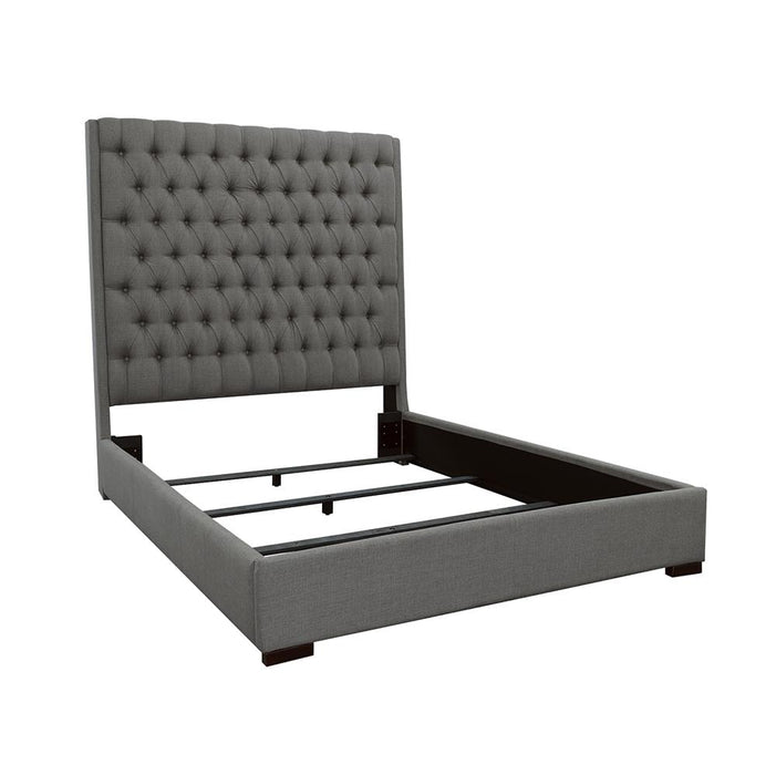 Camille Tall Tufted California King, E.King & Queen Bed Grey - Casa Morelos / Coahuila Furniture (Oklahoma City, OK)