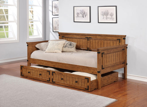 Oakdale Wood Twin Daybed with Trundle Rustic Honey - Casa Morelos / Coahuila Furniture (Oklahoma City, OK)