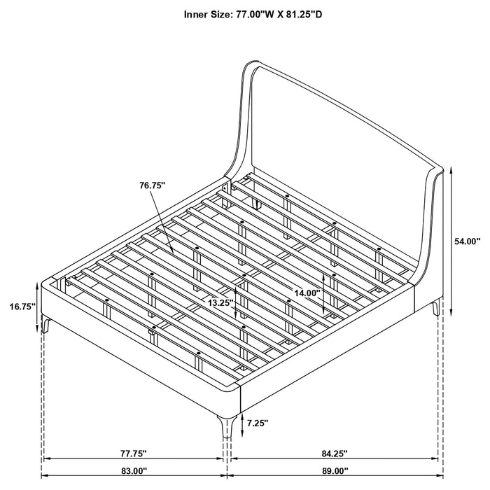 Mosby Wingback Platform Bed - Casa Morelos / Coahuila Furniture (Oklahoma City, OK)