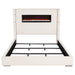 Tisdall 67-inch Upholstered Fireplace Bed Cream - Casa Morelos / Coahuila Furniture (Oklahoma City, OK)