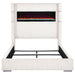 Tisdall 67-inch Upholstered Fireplace Bed Cream - Casa Morelos / Coahuila Furniture (Oklahoma City, OK)