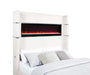 Tisdall 67-inch Upholstered Fireplace Bed Cream - Casa Morelos / Coahuila Furniture (Oklahoma City, OK)