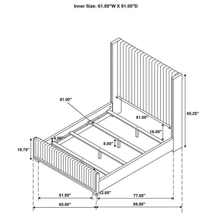 Natasha California King, E.King & Queen Bed - Casa Morelos / Coahuila Furniture (Oklahoma City, OK)