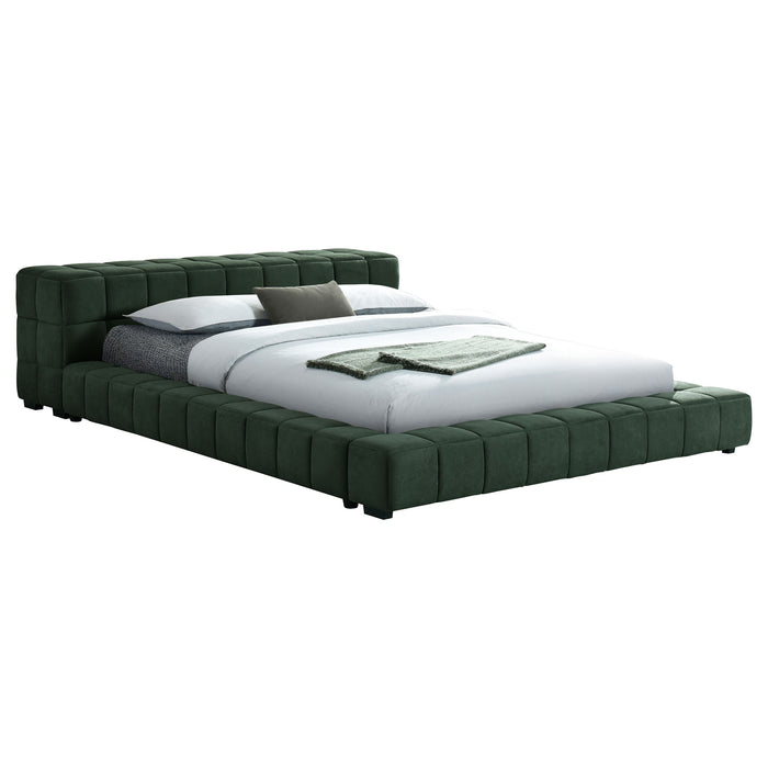 Trinity California King, E.king, Queen, & Full Bed Green & Light Taupe - Casa Morelos / Coahuila Furniture (Oklahoma City, OK)