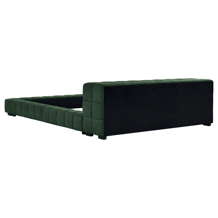 Trinity California King, E.king, Queen, & Full Bed Green & Light Taupe - Casa Morelos / Coahuila Furniture (Oklahoma City, OK)