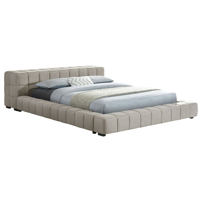 Trinity California King, E.king, Queen, & Full Bed Green & Light Taupe - Casa Morelos / Coahuila Furniture (Oklahoma City, OK)