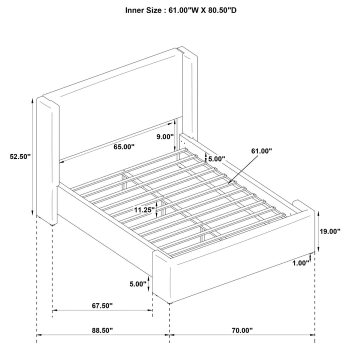 Alamosa Eastern King & Queen Bed - Casa Morelos / Coahuila Furniture (Oklahoma City, OK)