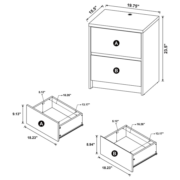 Westpark Nightstands - Casa Morelos / Coahuila Furniture (Oklahoma City, OK)