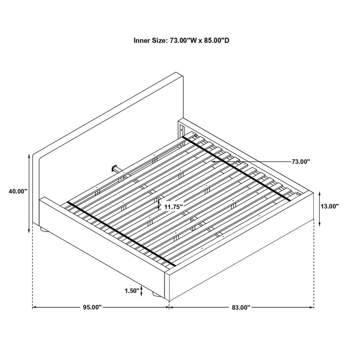 Gregory Bed Grey - Casa Morelos / Coahuila Furniture (Oklahoma City, OK)