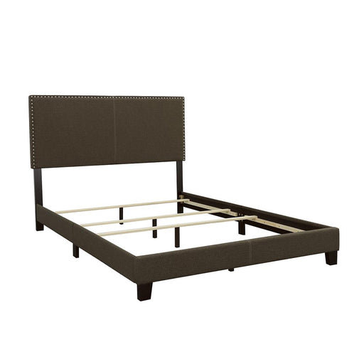 Boyd California King, King, & Queen Upholstered Bed with Nailhead Trim Charcoal & Grey - Casa Morelos / Coahuila Furniture (Oklahoma City, OK)
