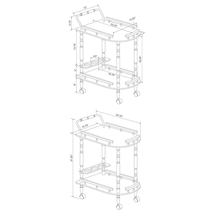 Palmer Bar Cart - Casa Morelos / Coahuila Furniture (Oklahoma City, OK)