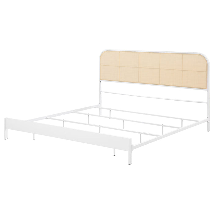Amherst Eastern King, Queen, Full, & Twin Bed White & Black - Casa Morelos / Coahuila Furniture (Oklahoma City, OK)