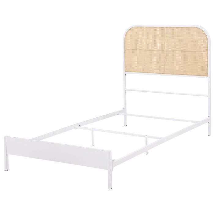 Amherst Eastern King, Queen, Full, & Twin Bed White & Black - Casa Morelos / Coahuila Furniture (Oklahoma City, OK)