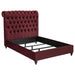 Devon Bedroom Set Wine Red and Dark Oak - Casa Morelos / Coahuila Furniture (Oklahoma City, OK)
