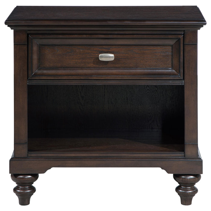Devon Bedroom Set Wine Red and Dark Oak - Casa Morelos / Coahuila Furniture (Oklahoma City, OK)