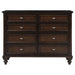 Devon Bedroom Set Wine Red and Dark Oak - Casa Morelos / Coahuila Furniture (Oklahoma City, OK)
