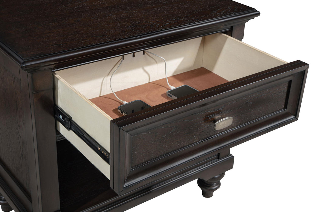 Devon Bedroom Set Wine Red and Dark Oak - Casa Morelos / Coahuila Furniture (Oklahoma City, OK)