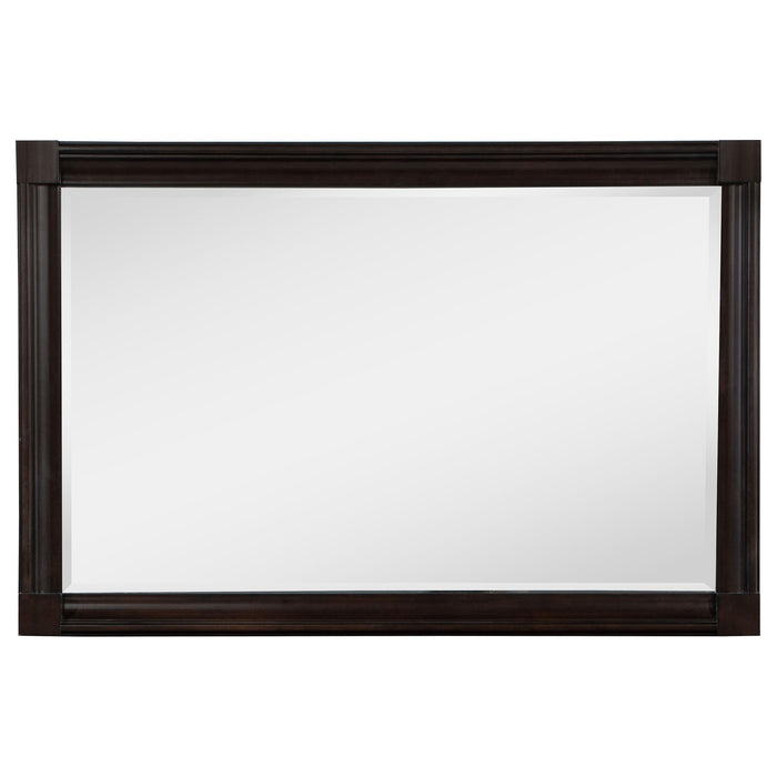 Devon Bedroom Set Wine Red and Dark Oak - Casa Morelos / Coahuila Furniture (Oklahoma City, OK)