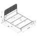 Amherst Eastern King, Queen, Full, & Twin Bed White & Black - Casa Morelos / Coahuila Furniture (Oklahoma City, OK)