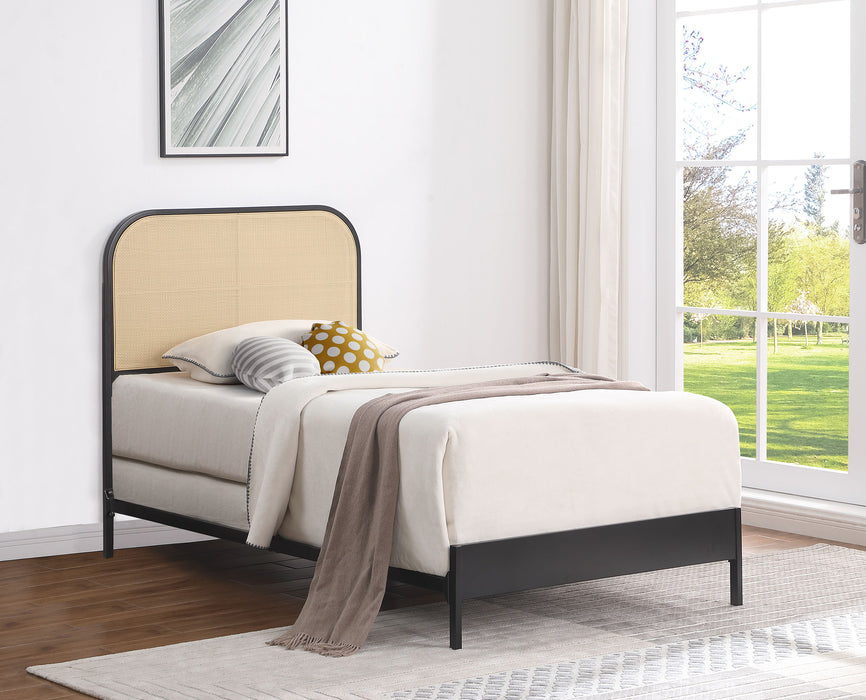 Amherst Eastern King, Queen, Full, & Twin Bed White & Black - Casa Morelos / Coahuila Furniture (Oklahoma City, OK)