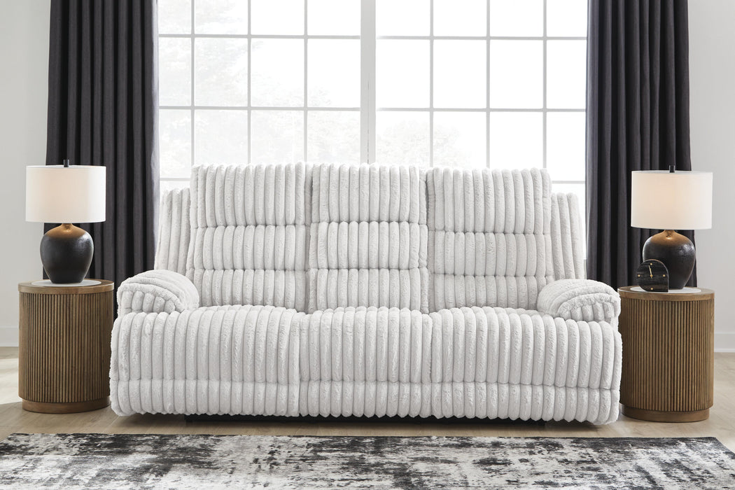Rhines Falls Power Reclining Sofa with Drop Down Table - Casa Morelos / Coahuila Furniture (Oklahoma City, OK)