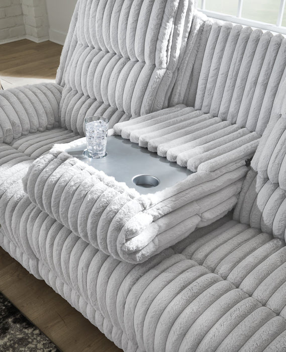 Rhines Falls Power Reclining Sofa with Drop Down Table - Casa Morelos / Coahuila Furniture (Oklahoma City, OK)