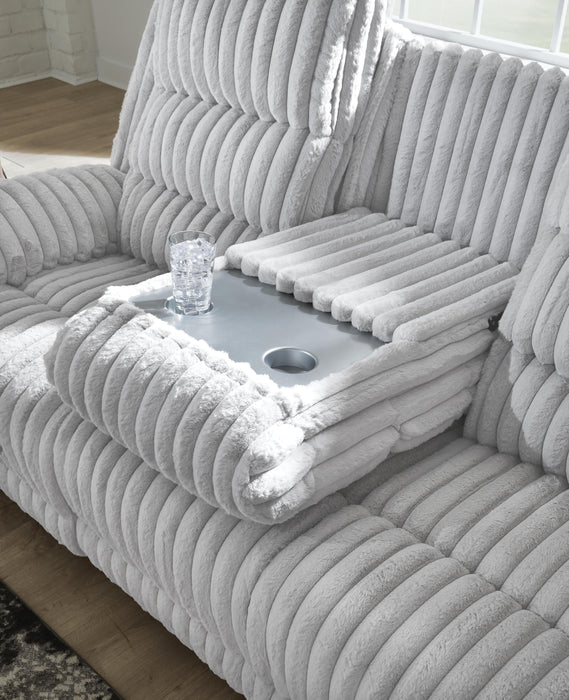 Rhines Falls Power Reclining Sofa with Drop Down Table - Casa Morelos / Coahuila Furniture (Oklahoma City, OK)