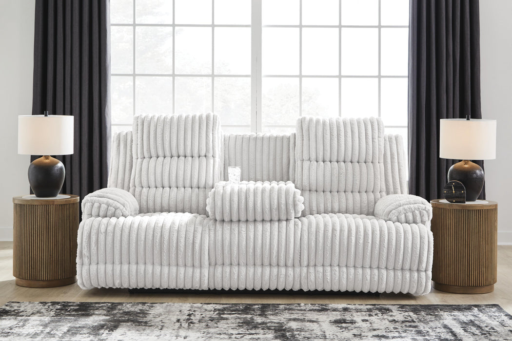 Rhines Falls Power Reclining Sofa with Drop Down Table - Casa Morelos / Coahuila Furniture (Oklahoma City, OK)