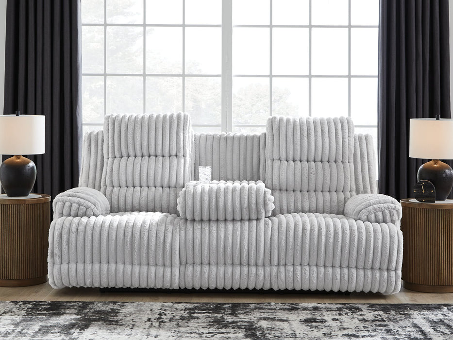Rhines Falls Power Reclining Sofa with Drop Down Table - Casa Morelos / Coahuila Furniture (Oklahoma City, OK)