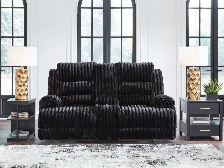 Rhine Falls Reclining Loveseat with Console - Casa Morelos / Coahuila Furniture (Oklahoma City, OK)