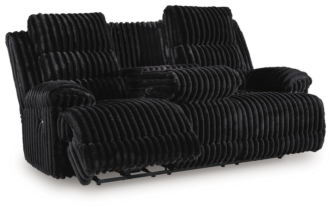 Rhine Falls Power Reclining Sofa with Drop Down Table - Casa Morelos / Coahuila Furniture (Oklahoma City, OK)