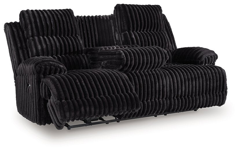 Rhine Falls Power Reclining Sofa with Drop Down Table - Casa Morelos / Coahuila Furniture (Oklahoma City, OK)