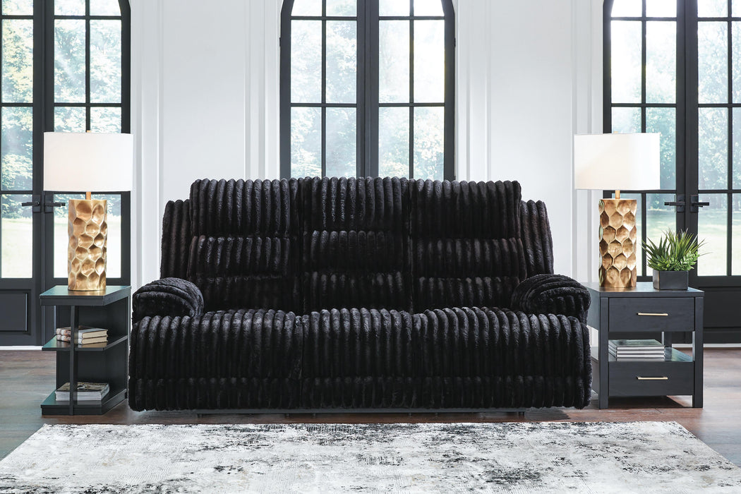 Rhine Falls Power Reclining Sofa with Drop Down Table - Casa Morelos / Coahuila Furniture (Oklahoma City, OK)