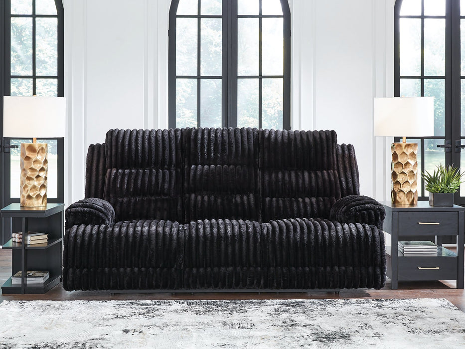 Rhine Falls Power Reclining Sofa with Drop Down Table - Casa Morelos / Coahuila Furniture (Oklahoma City, OK)
