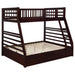Ashton Twin Over Full 2-drawer Bunk Bed Cappuccino, White, Navy, Honey, & Brown - Casa Morelos / Coahuila Furniture (Oklahoma City, OK)