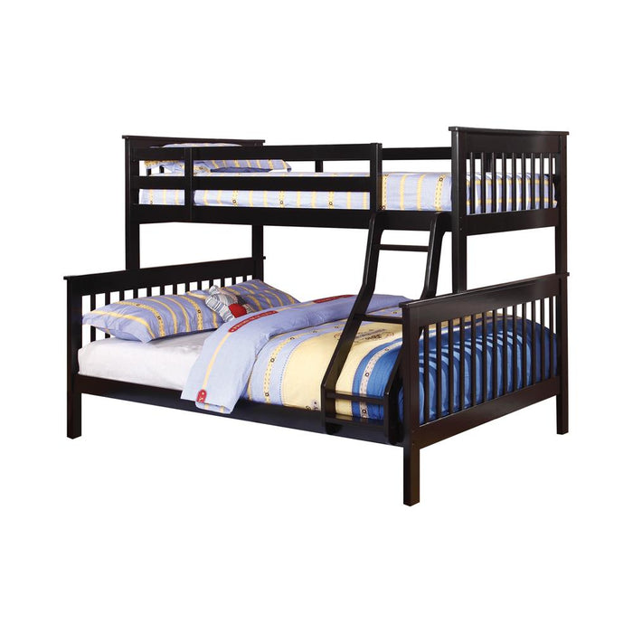 Chapman Full Over Full & Twin Over Full Bunk Bed Black & White - Casa Morelos / Coahuila Furniture (Oklahoma City, OK)
